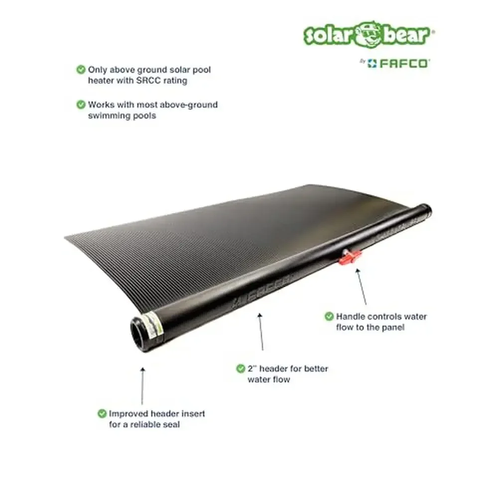 Efficient Above-Ground Pool Solar Heater Kit with Manual Control Valve Durable Design