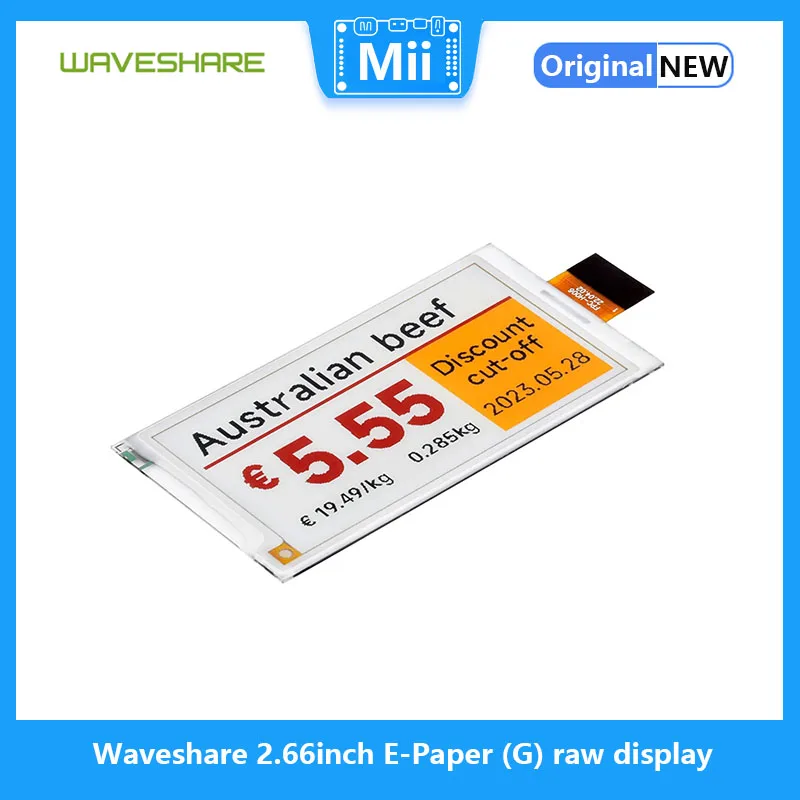 Waveshare  ̿ E- (G) ο ÷, 360x184, , ο, , ȭƮ, SPI , 2.66 ġ