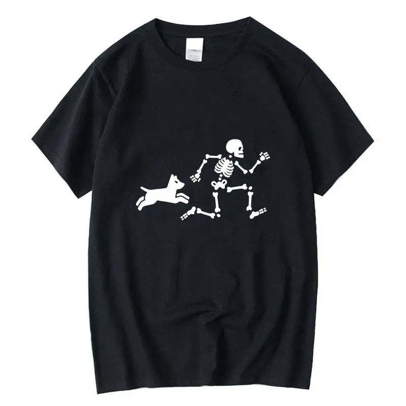 

Men's T-shirt 100% cotton casual funny skull Print summer loose o-neck t shirt for men short sleeve t-shirt male tops