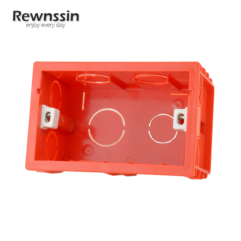 Rewnssin Red White Wall Junction Box Sockets and Light Switches Back