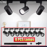 Full Set Led Track Light 220v Ceiling Spot Light COB Wall Lamp 12/20/30/40W Spotlight Rail Light Fixture For Home Kitchen Store 1