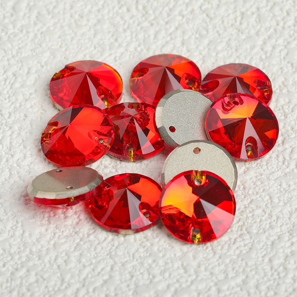 VC Wholesale K9 Rivoli 10 Stück hochwertige Glas-Nähsteine, Kristall-Flachsteine zum Nähen für DIY-Kleidung, Hochzeitsapplikationen – Detail 2
