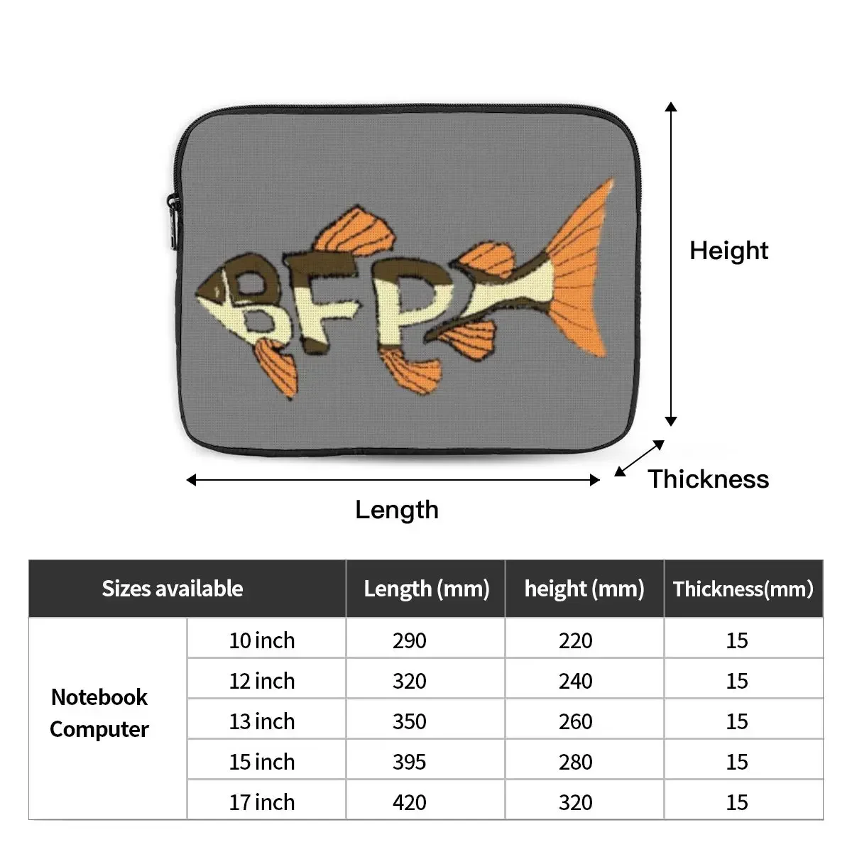 Bass Fishing Productions Merch BFP Redtail Notebook Laptop Bag Case Pouch 10 12 13 15 17 Inch Tablet Shockproof Case Bag