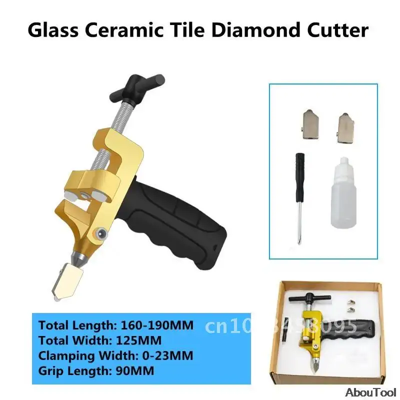 

Glass Cutter Integrated Ceramic Tile Cutter Hand Opener 2-1 Cutting Edge Tile Cutter Diamond Cutting Hand Tools