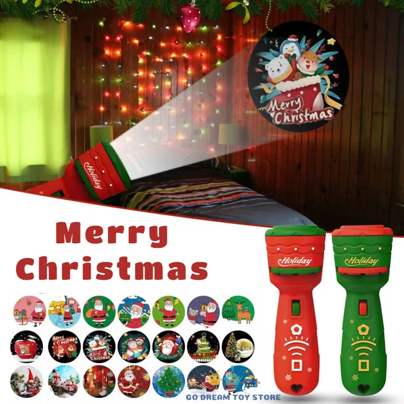 

Christmas Flashlight Projector Lamp Toys For Children 24 Patterns Baby Bedtime Sleeping Story Book Fun Education Toys Xmas Gift