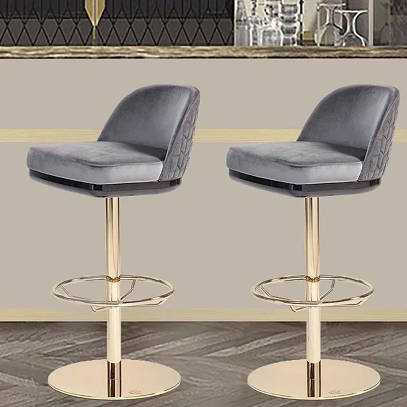 

Luxury Barstool Bar Chairs Cashier Reception Simplicity Household Bar Chairs Counter Nordic High Banqueta Bar Furniture BY-121