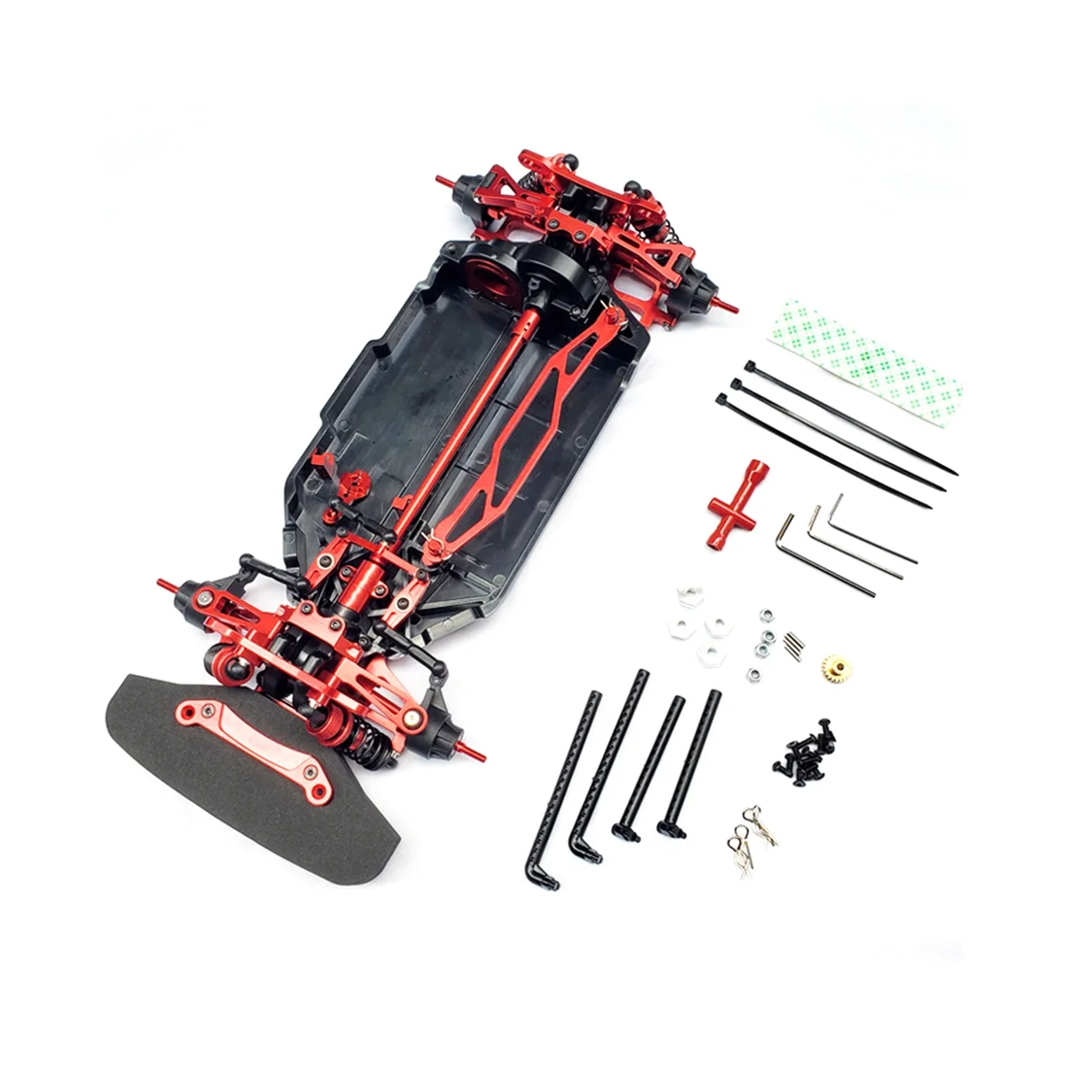 

Metal TT02 4WD 1/10 Touring Car On-Road Drift RC Car Frame Kit Ch is