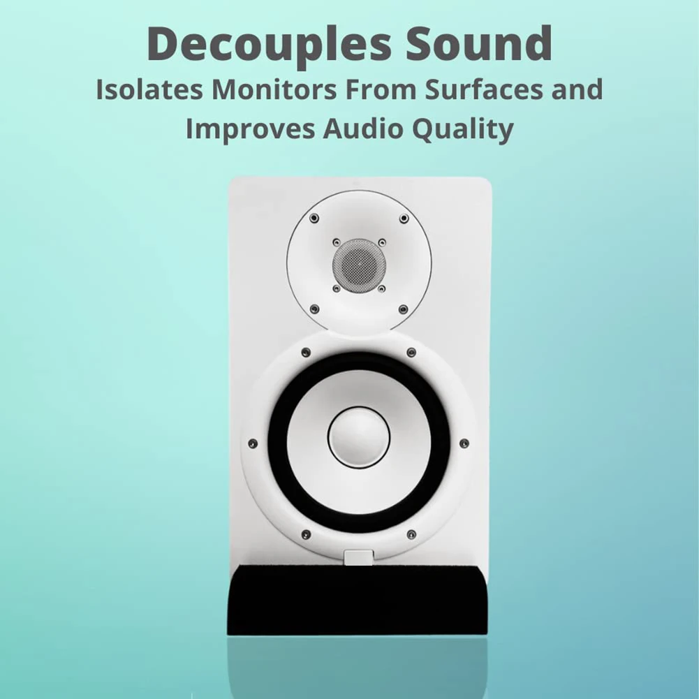 AED6-2 Pcs High Density Foam Speaker Pads - Speaker Isolation Pad, Monitor Acoustic Isolation Pads,Studio Monitor Pads