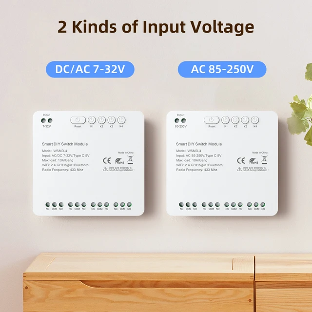 AVATTO Smart WiFi Wireless APP Remote Control 4 Channel 250V Dry Contact Relay Switch Module,Works With Alexa Google Home 2