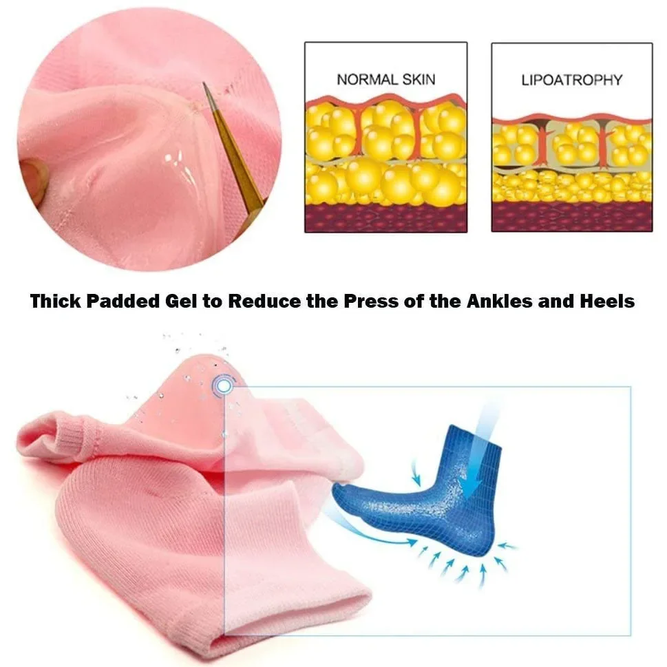 Silicone Moisturizing Gel Heel Socks Reusable Anti Cracked Chapped Foot Smooth Skin Care Exfoliating Foot Protector Tools 1Pair