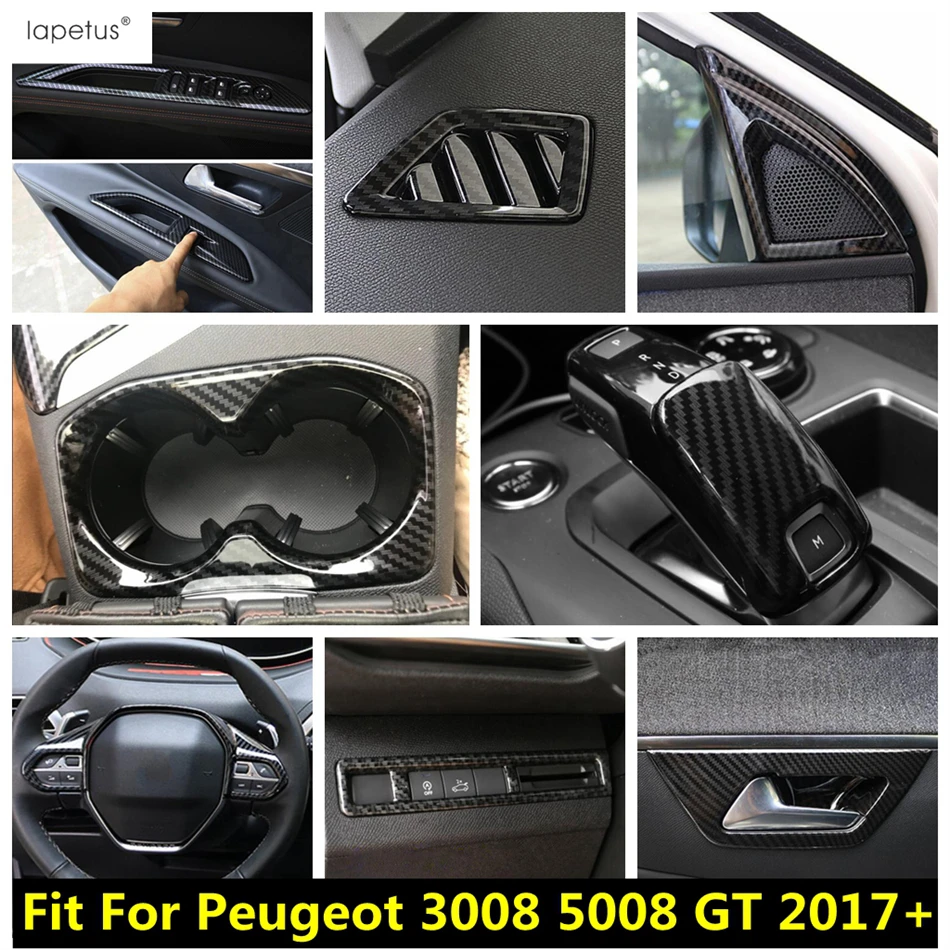 Carbon Fiber Look Interior Kit For Peugeot 3008 5008 Gt 2017 2022 carbon-fiber-look-interior-kit-for-peugeot-3008-5008-gt-2017-2022