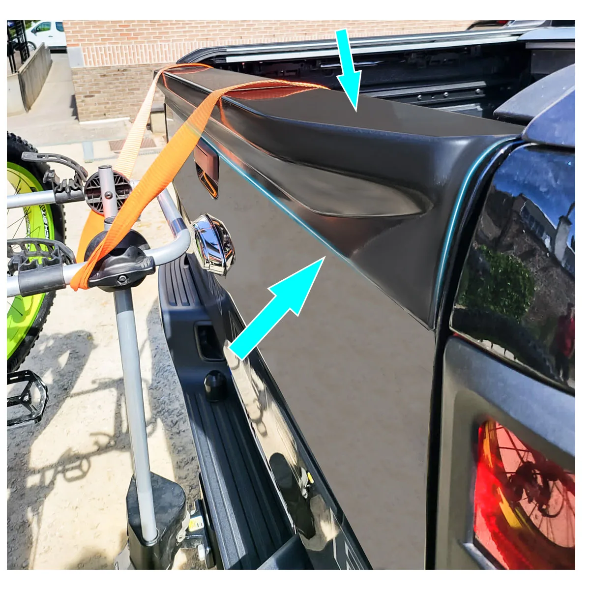 1 Pz Spoiler Posteriore Portellone Trim Rail Guard Protector Per Ford Ranger T6 T7 T8 2012-2022 Wildtrak Raptor Nero Opaco Car Styling