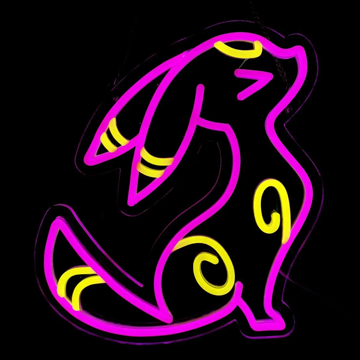 

Gaming Poke Umbreon Neon Sign USB Powered for Kids Room Decor, Anime Umbreon Neon Light Dimmable Night Lamp for Game Room Wall