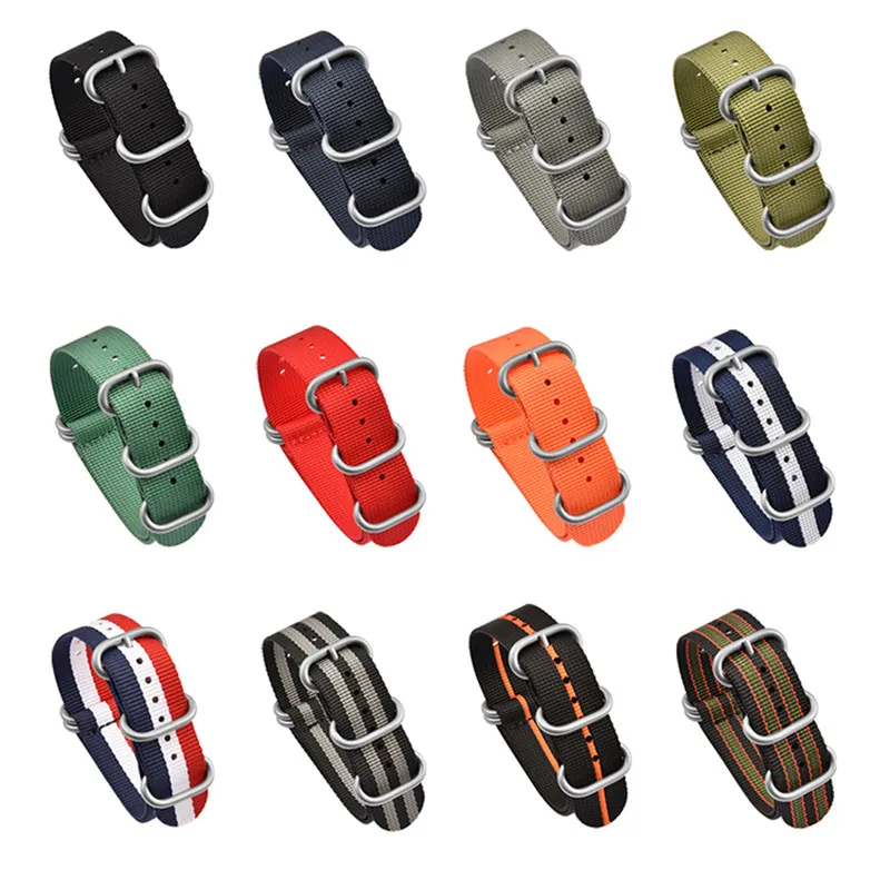 Men's Sport Waterproof Nylon Watchband, 20mm/22mm