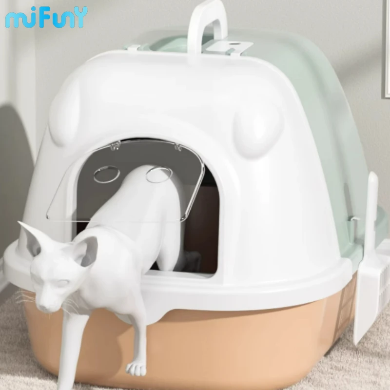 

MiFuny Cat Litter Drawer Deodorization Cat Litter Box Closed Front Lift Cover Cat Toilet Large Kitty Litter Box Pet Accessories