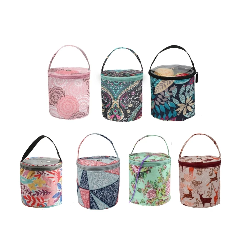 

Knitting Bag Wool Bag Storage for Crochet Hook Portable Yarn Holder Y9RE