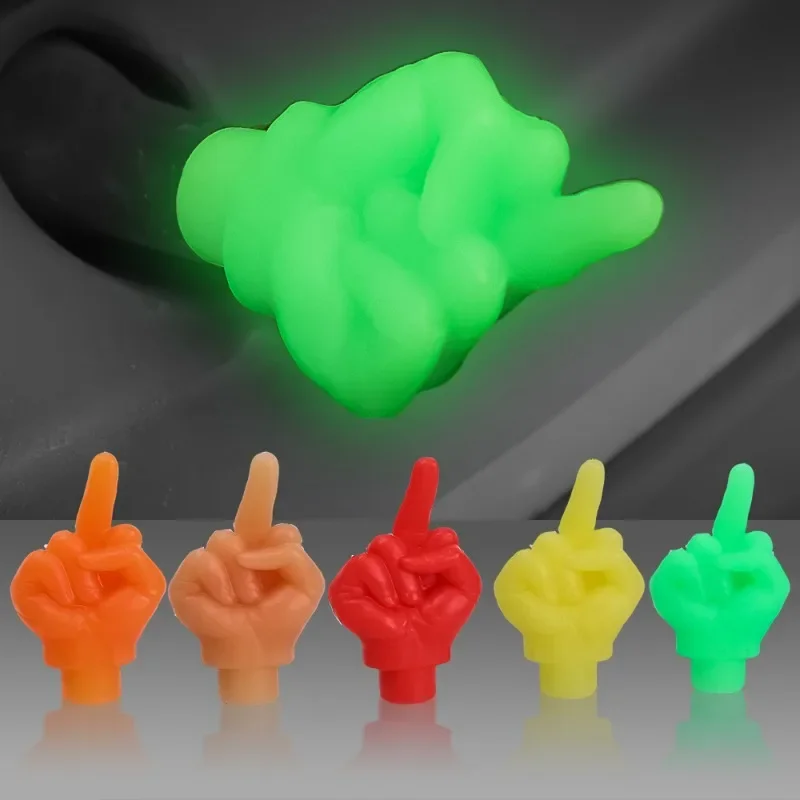 

Middle Finger Tire Valve Cap Car Motorcycle Styling Decor Wheel Nozzle Dustproof Waterproof Tyre Valve Stem Caps Accessories
