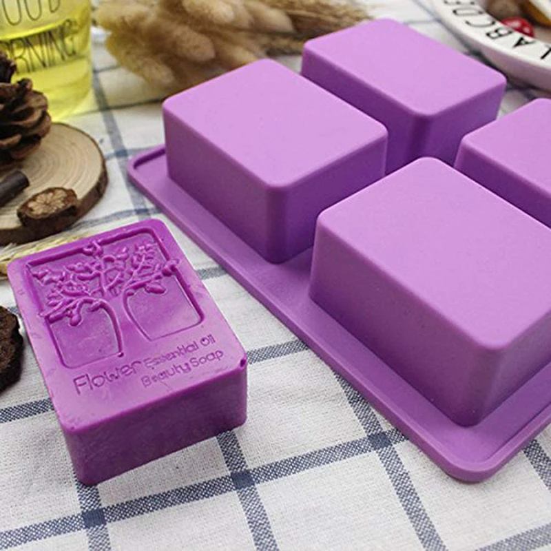 Rectangle Life Tree Silicone Soap Mold Flower Happiness DIY Craft Art Cake Baking Mould Handmade Candle Wax Melts Bath Bomb silicone mold baking mold soap molds bath bomb mold