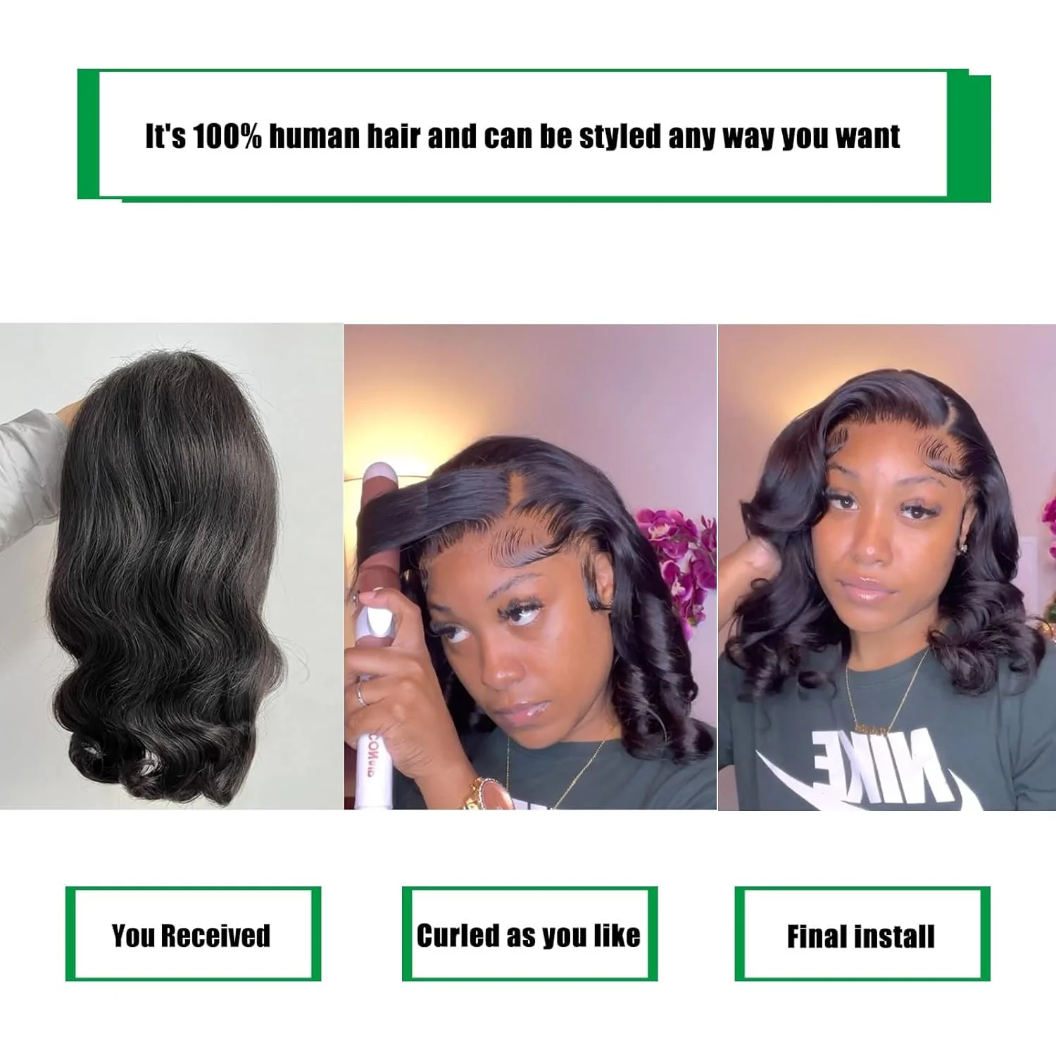 Unisiy bob human hair wig