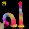 YOCY Long Horse Dildo Cartoon Mulit Color Glowing In Dark Silicone Sexy Toy For Male Anal Massager Aniamal Cock Dildos Sex Shop 1