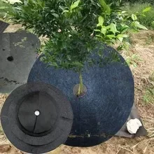 Tree Protection Weed Mats Ecological Control Cloth Mulch Ring Round Weed Barrier Plant Cover for Indoor Outdoor Gardens, weed control fabric,weed barrier fabric,coconut fiber mulch mat