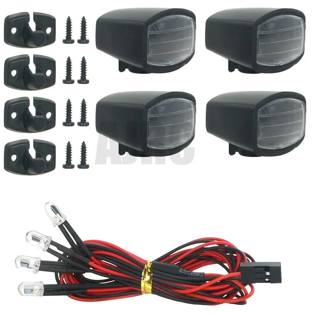 4/5/6pcs/set Led Spotlight Roof Light Lampshade For 1/10 Rc Crawler Car Axial Scx10 Ii Yikong Arrma Rc Car Parts 4