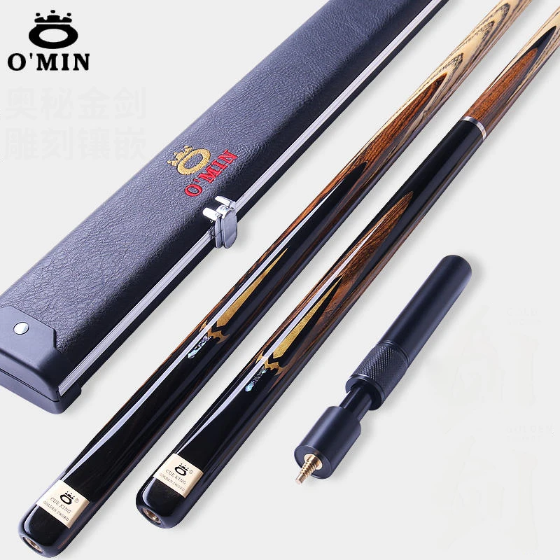 

New Arrival OMIN JING JIAN Snooker Cue Stick 10mm Tip Size Ash Shaft 3/4 Split/One Piece Cue Stick With Cue Case Set