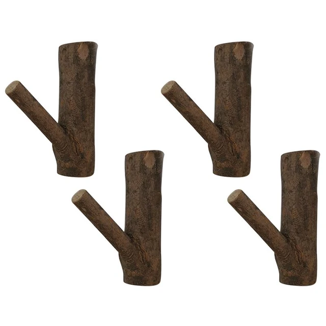 Wooden Wall Hooks Hanging Clothes  Rustic Hooks Hanging Coats - 4pcs Wall  Hooks - Aliexpress