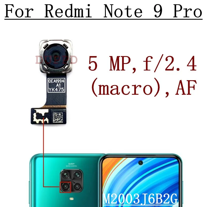 Xiaomi Redmi Note 9 Pro Front and Rear Camera Module