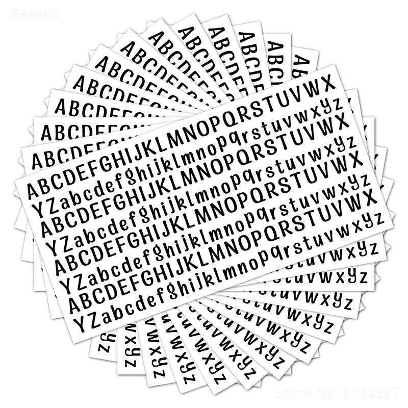 Black White English Letters Alphabet Uppercase lowercase Stickers Self-adhesive DIY Scrapbooking Diary Journal Planner Photo cartoon stickers,decorative stickers,self adhesive stickers,custom stickers,stationery stickers,anime stickers,paper stickers,adhesive stickers,decorative labels stickers,animal stickers