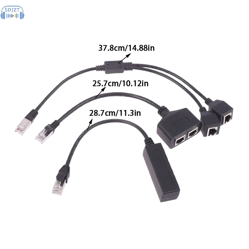 

RJ45 Splitter LAN Ethernet Network RJ45 Connector Extender Adapter Cable For Networking Extension 1 Male To 2/3 Female Connector