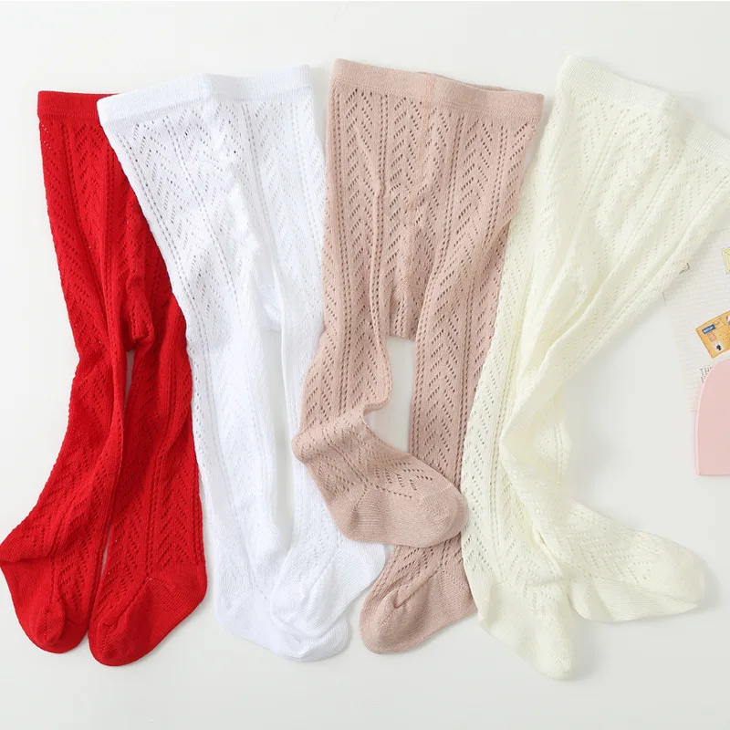 

Spring/Summer Newborn Toddler Baby Tights Mesh Hollow Kids Baby Girl Tights Cotton Princess Pantyhose