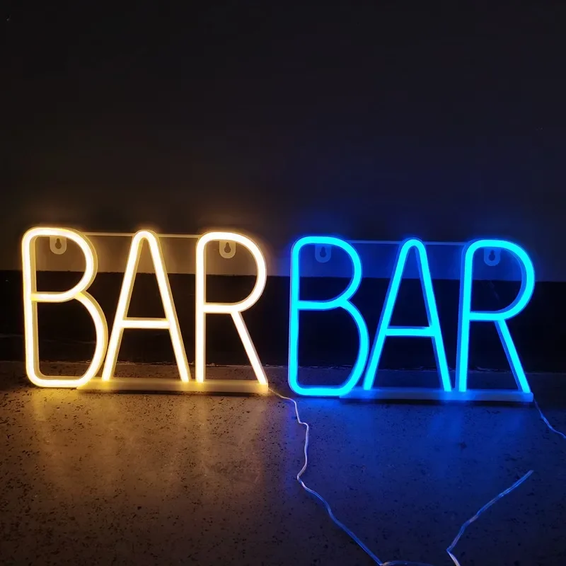 BAR 네온 사인 라이트 LED 문자 네온 램프 튜브, 크리스마스 장식 펜던트, KTV 살롱, 디스코 파티, 침실, 홈 페스티벌 장식