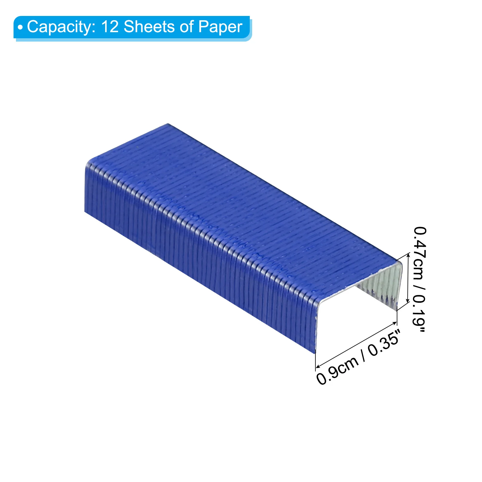 6000Pcs/6Pack Creative Blue Staples #10 Mini 3/16Inch Length Metal Staple Staplers Office School Stationery Binding Supplies