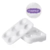 ROSENICE 12pcs White Plastic Paint Palettes 6 Compartments Rectangular Watercolor Painting Tray for DIY Craft and Painting 6