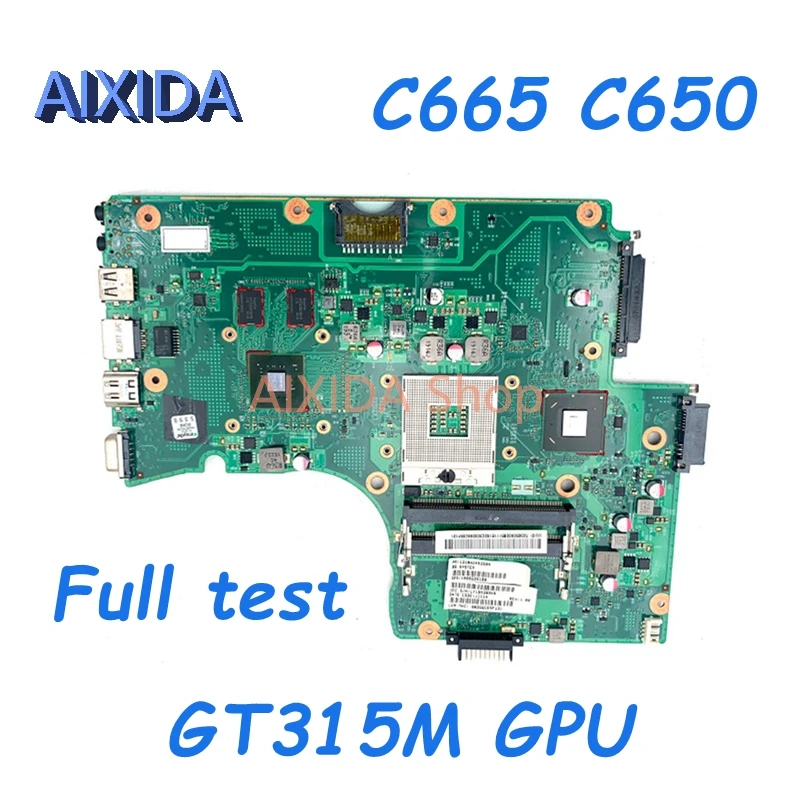 

Материнская плата AIXIDA V000225190 V000225180 6050A2452501-MB-A01 для ноутбука Toshiba Satellite C665 C650 GT315M GPU HM65 Материнская плата