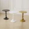 Metal Small Round Side End Table, Vintage Matte Coffee Drink Cocktail Table, Small Accent Pedestal Table 6