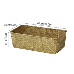 Elegant Woven Storage and Organizer Basket - As picture show (S14)