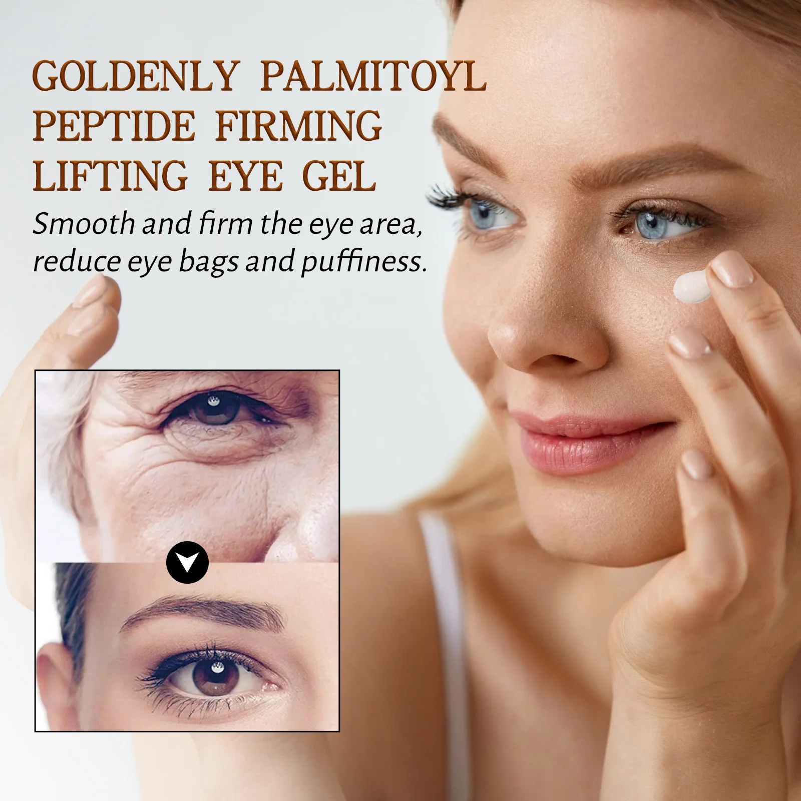 Eelhoe Gold Palm Coffee Eye Cream Fading Wrinkle Dark Circles Moisturizing Firming Eye Skin Anti-Wrinkle Cream Makeup Set eye makeup set makeup set makeup kit