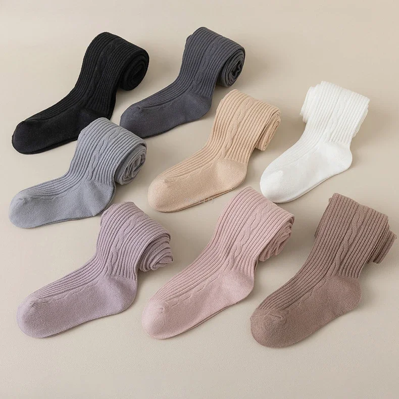 Baby Spring Autumn Children Cotton Knitted Tights for Girls Soft Leggings Pantyhose Stocking