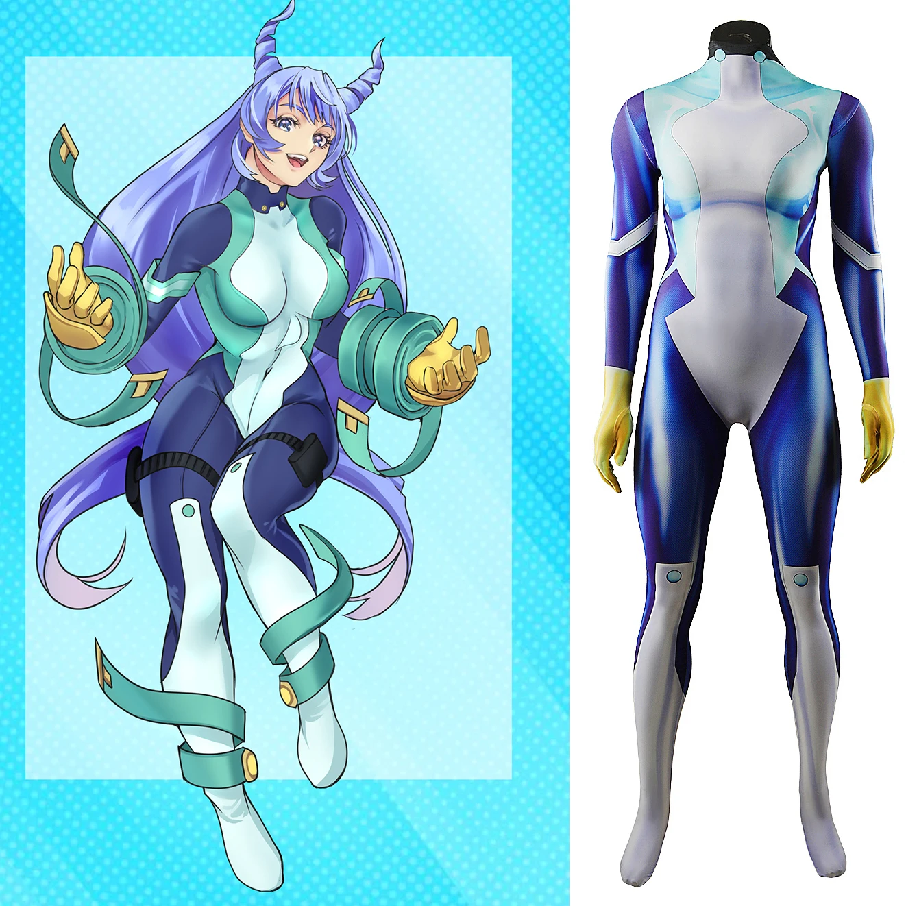 My Hero Academia-Inspired Nejire Hado Spandex Bodysuit Cosplay Costume for Adults and Kids
