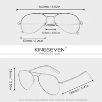 KINGSEVEN pilote hommes lunettes de soleil polarisées grand cadre UV400 lunettes femmes rétro luxe conduite casual mode lunettes extérieures 5