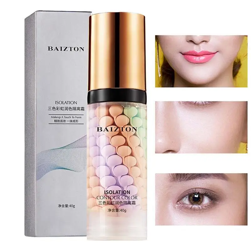 3-color Repairing Isolation Cream 1-step Tricolor Correcting Facial Serums Face Makeup Primer Base Isolation Cream Makeup Primer facial primer makeup primer