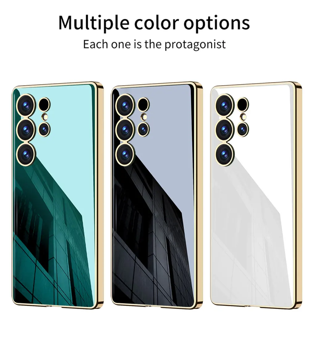 Luxury Plating Soft TPU Case for Samsung Galaxy S25 Ultra Shockproof Camera Prot