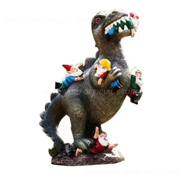 Kézműves Dinoszaurusz Dekoráció Törpe Kreatív Szobrok Speciálisan Gyanta Anyagcsomagok Kerti Díszek Kültéri - Image 2