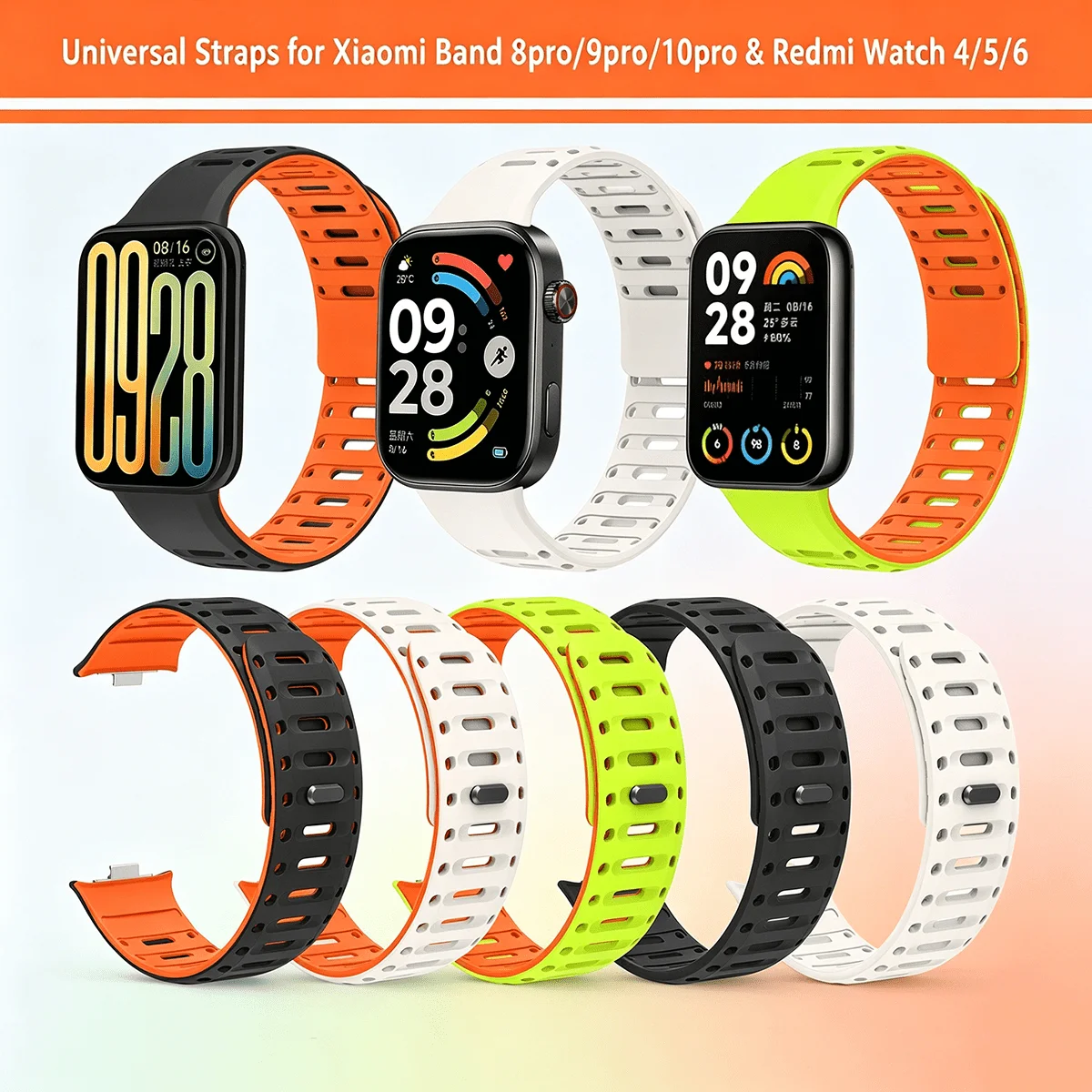 Magnetic Buckle Silicone Watch Strap – Universal Fit