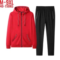 2024 Tracksuits Men Set Zipper Autumn Black Sportswear Track Suit Male Sports Two 2 Piece Top Quality 6xl 9XL 8xl New Plus Size 1