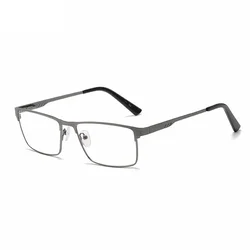 Men's Large Frame Blue Light Blocking Reading Glasses with Spring Hinges - 5.5 (Grey)