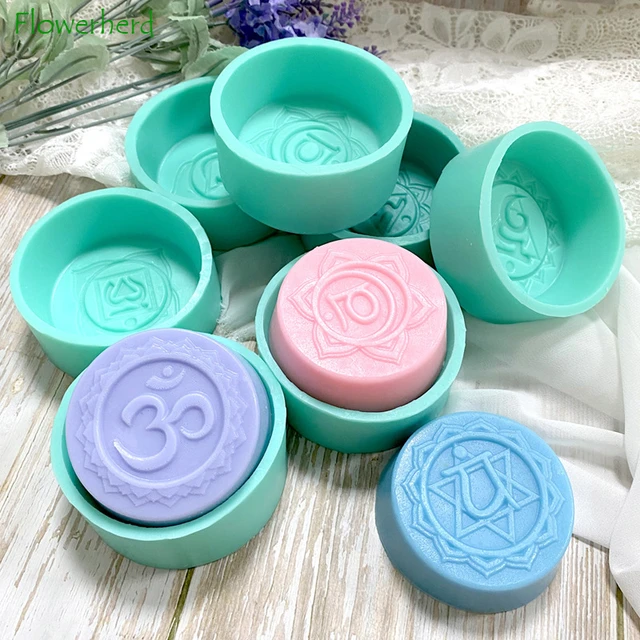 3D Round & Square 6-Cavity Silicone Soap Mold Making Cake mold lotion bars  Mold Chocolate Mold soap form