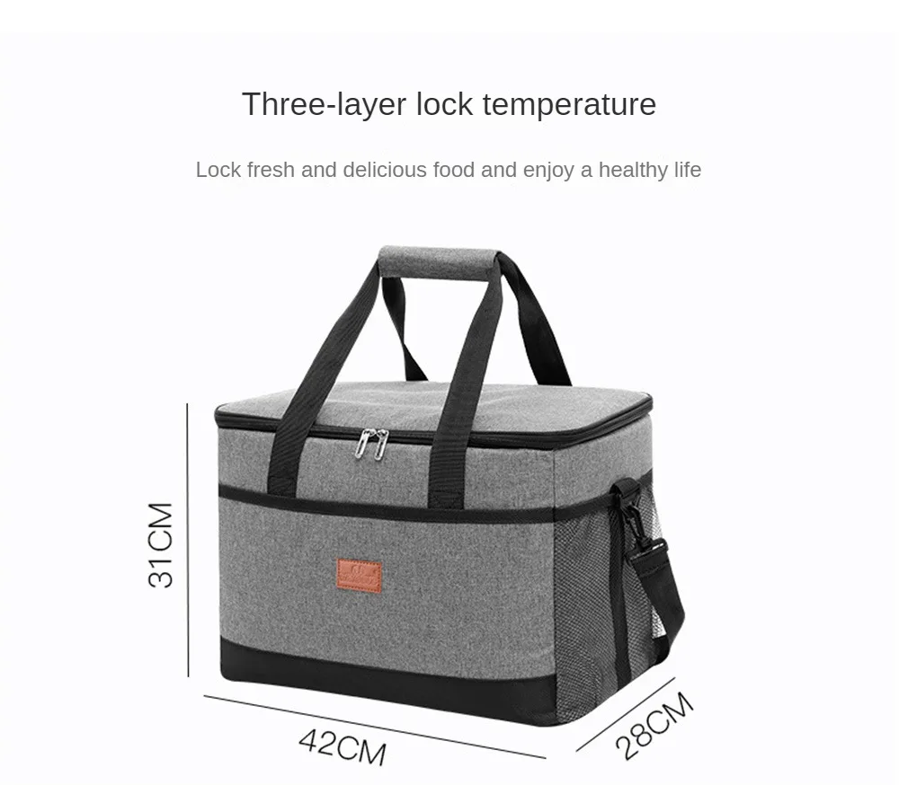 15/25/35L Soft Cooler Bag With Hard Liner 5L Water Bag Large Insulated Picnic Lunch Bag Box Cooling Bag for Camping BBQ